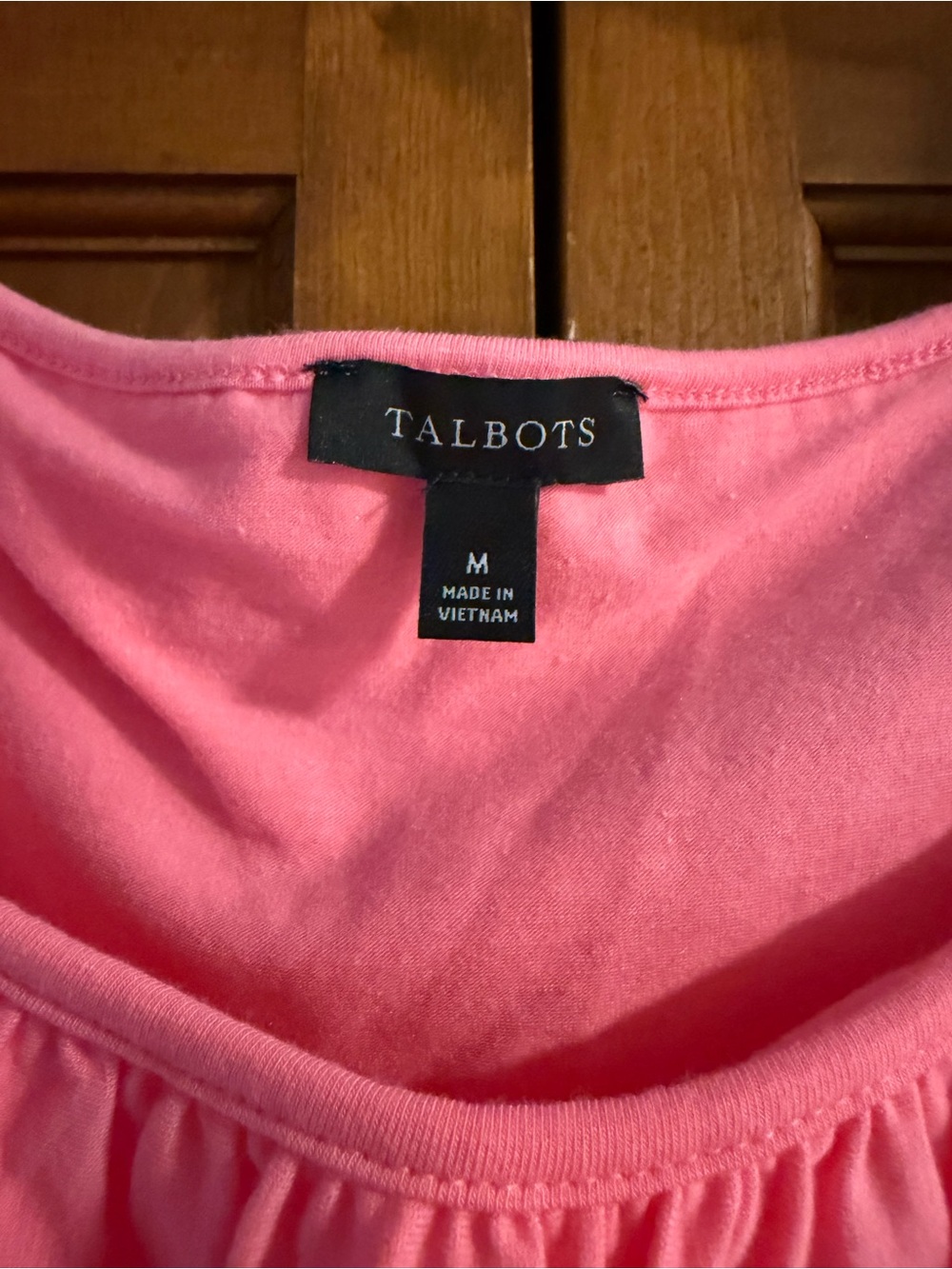 Talbots Pink Ruffle Neck Tank Top - Picture 2 of 4